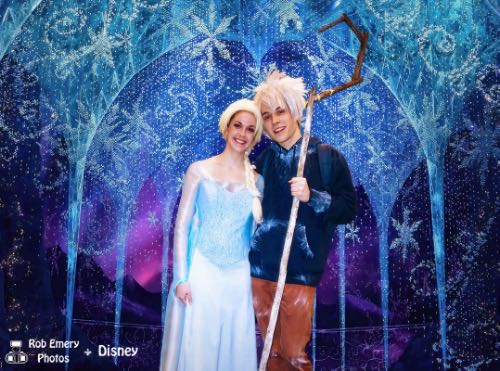 Elsa and Kristoff in the ice palace